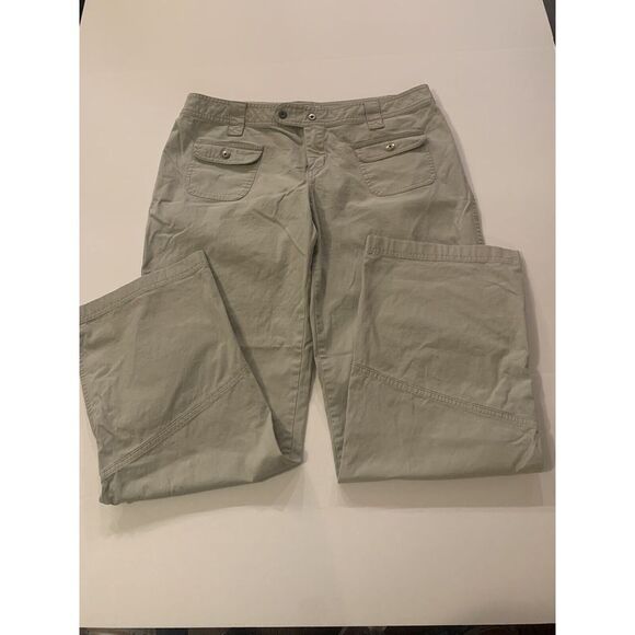 Columbia Pants - Columbia Women Khaki Cargo Roll Up Hiking Pants Size 12 AL 8487 Tan Straight Leg